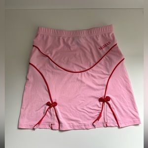 Cider Marshmallow Pink Y2K ABG Mini Skirt With Side Slits S Size
